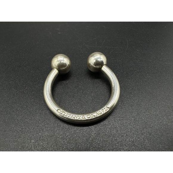 2001 Tiffany & Co 925 Sterling Silver Horseshoe Key Chain Key Ring Fob - Picture 1 of 9